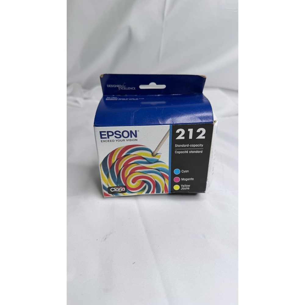 Genuine Epson 212 CMY Color Ink Cartridge Pack Cyan Magenta Yellow